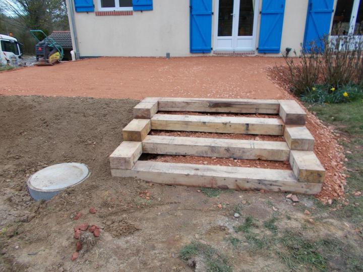 Travaux d'aménagement de l'espace extérieur à L'Aigle